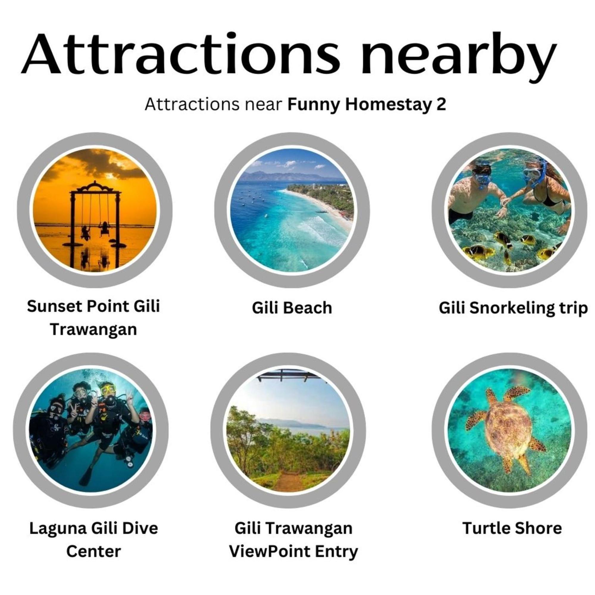 Funny Homestay 2 Gili Trawangan Kültér fotó
